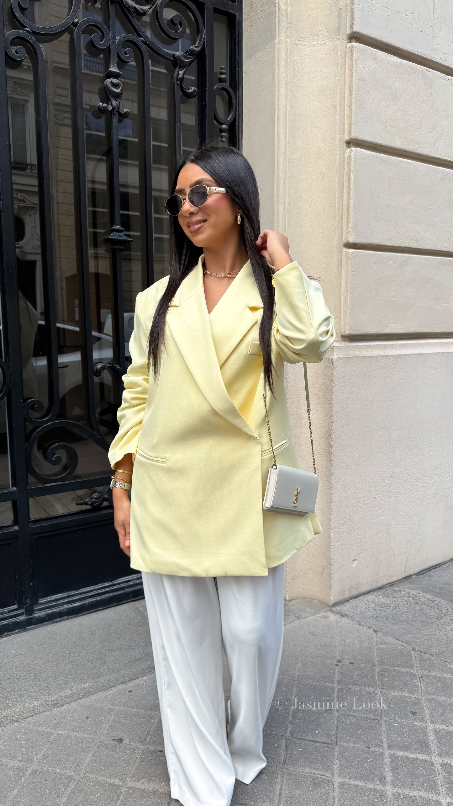 Blazer Over jaune pastel