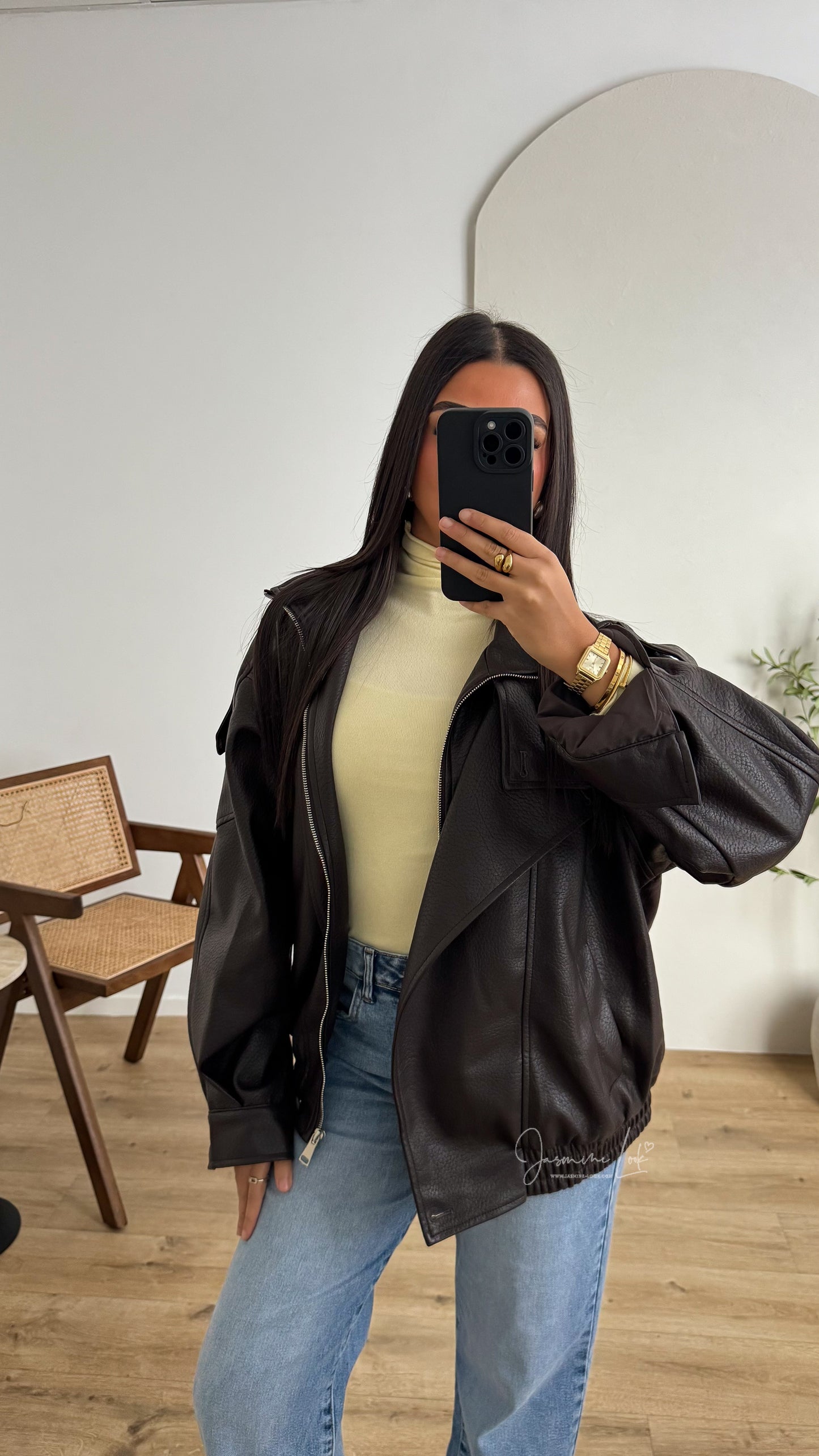 Top col  roulé | Jaune