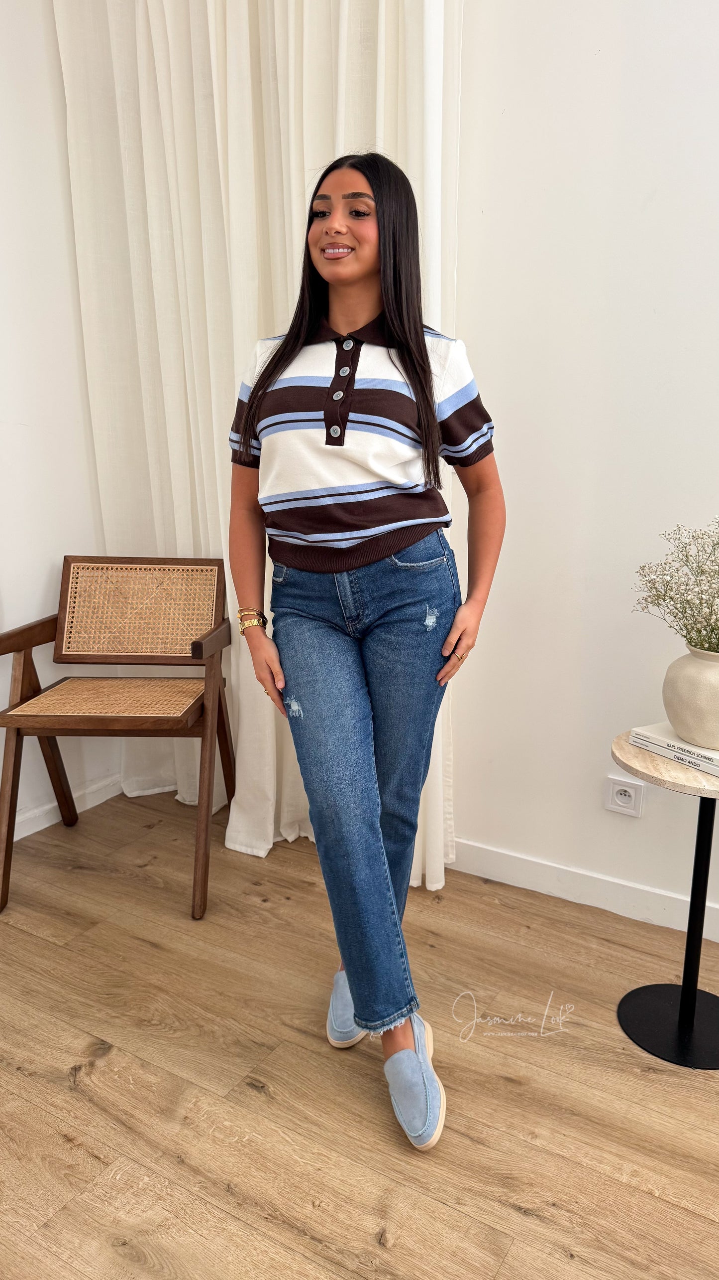 Pull Polo | Marron Bleu