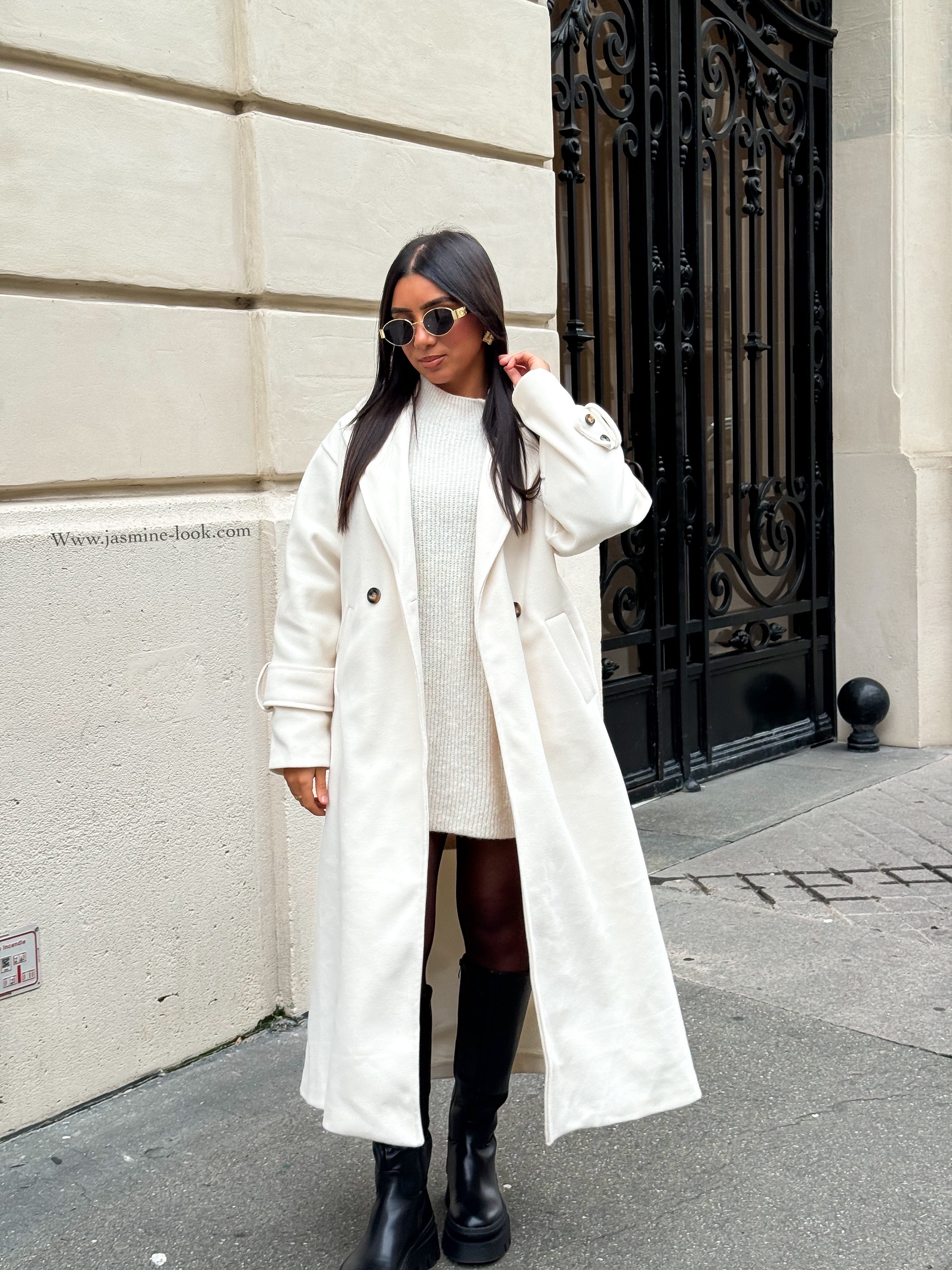 styling/ スタイリング color long coat Ivory Z long coat – jasminelook