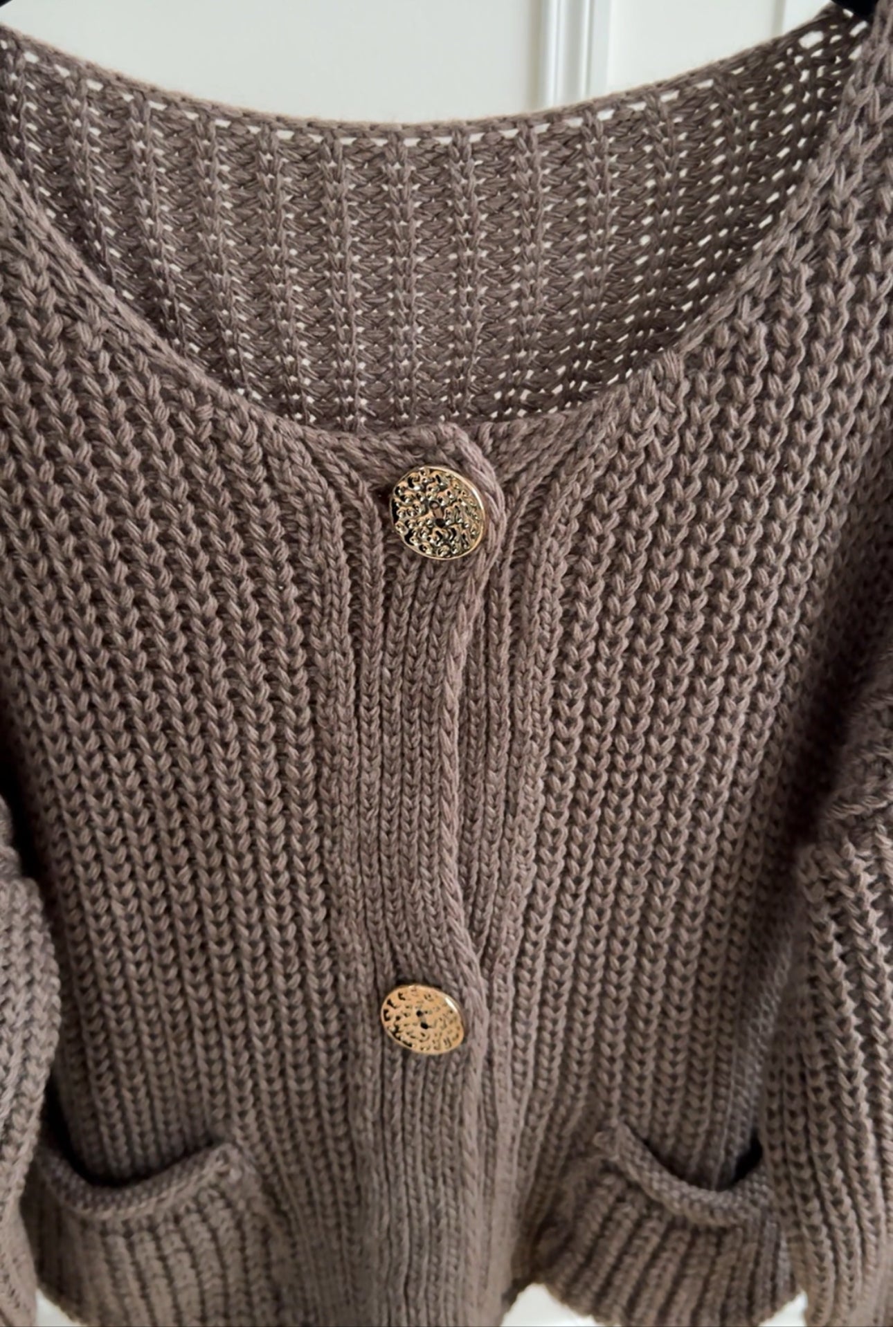 Button Z taupe vest