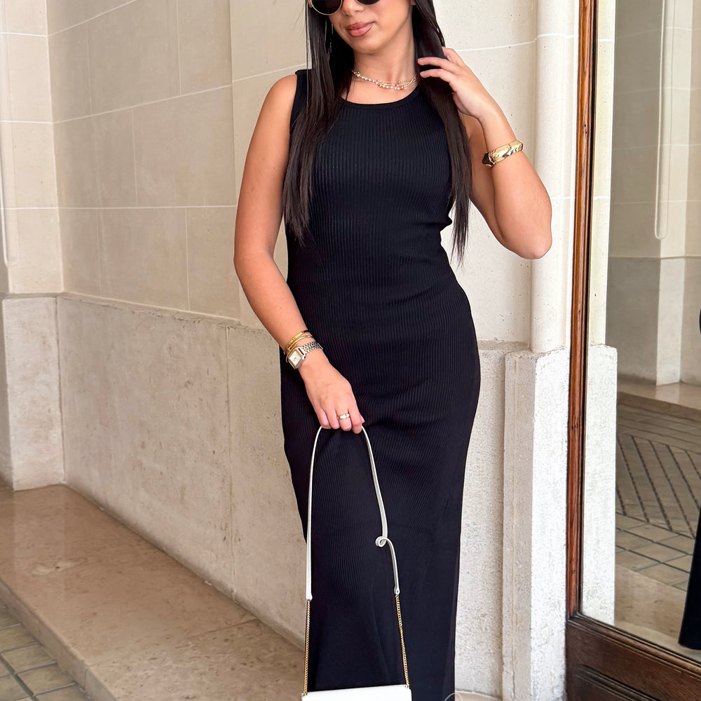 Robe côtelé Noir