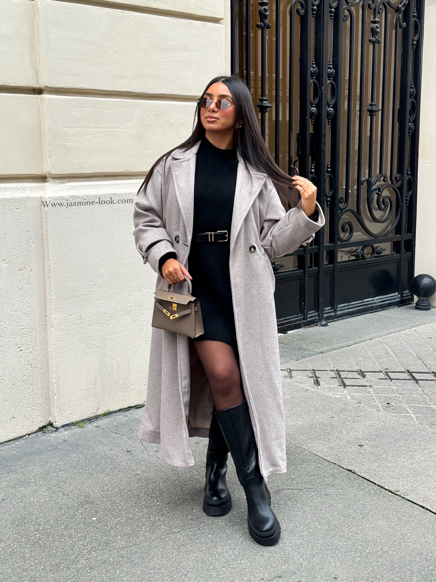 Long Z taupe coat