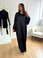 Abaya black satin