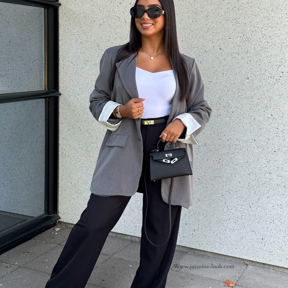 Grey Lapel Blazer