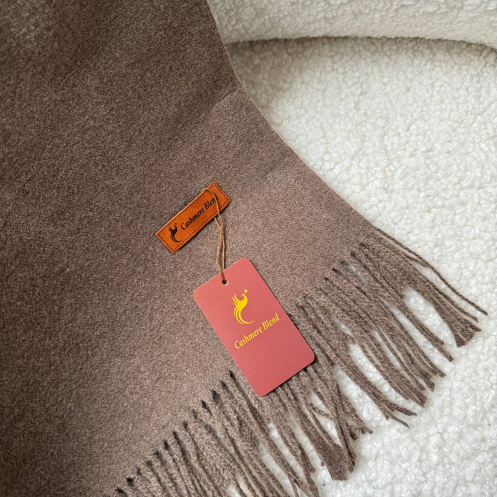 Cashmere fringe scarf