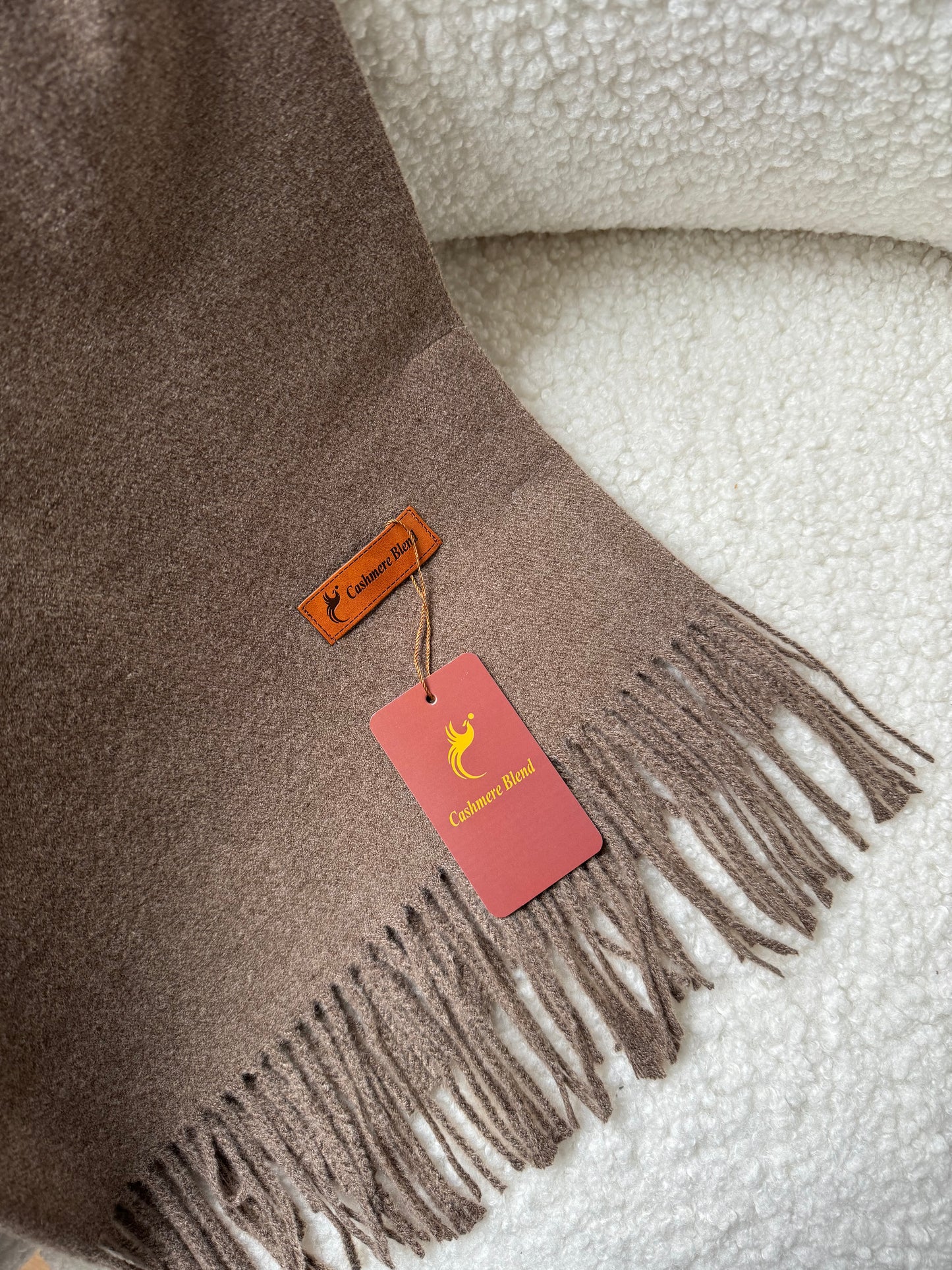 Cashmere fringe scarf