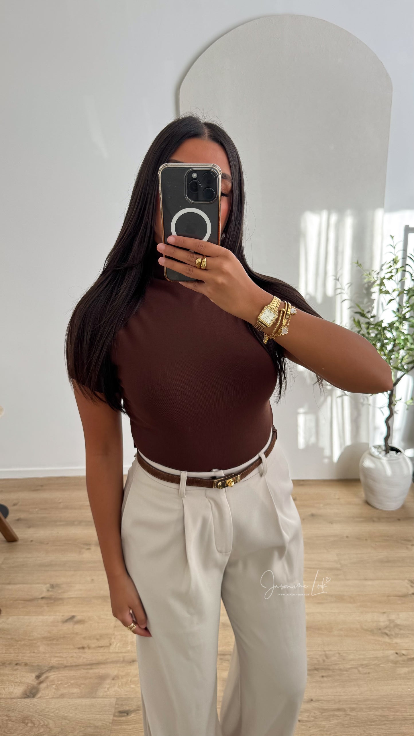 Top Molletoné Marron