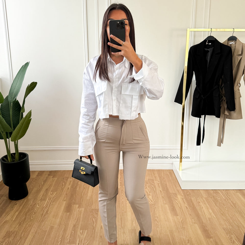 Shape taupe pants