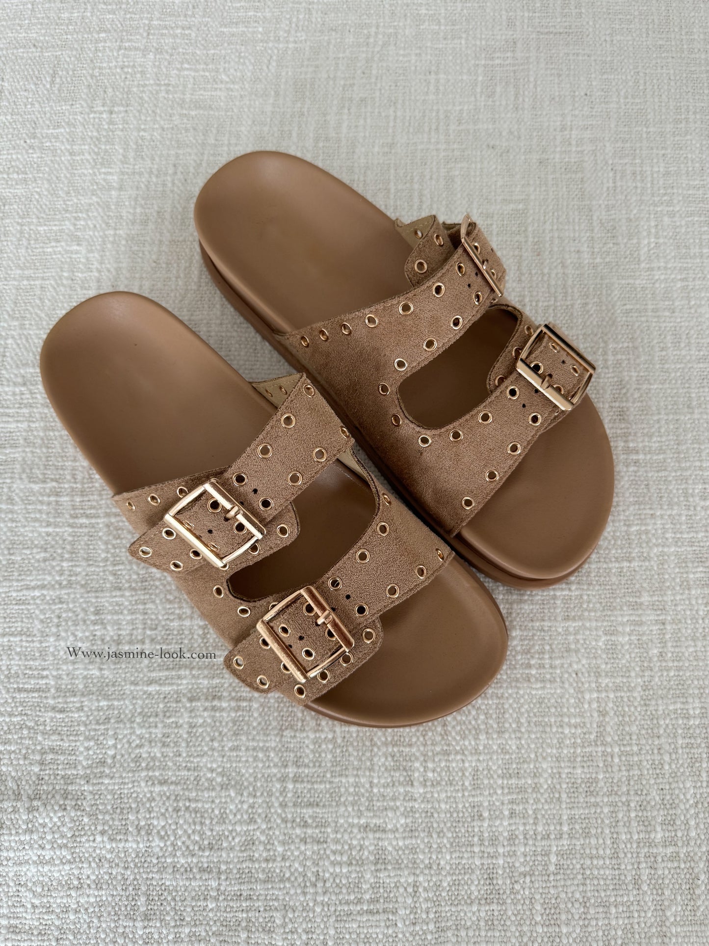 Taupe Suede Sandals