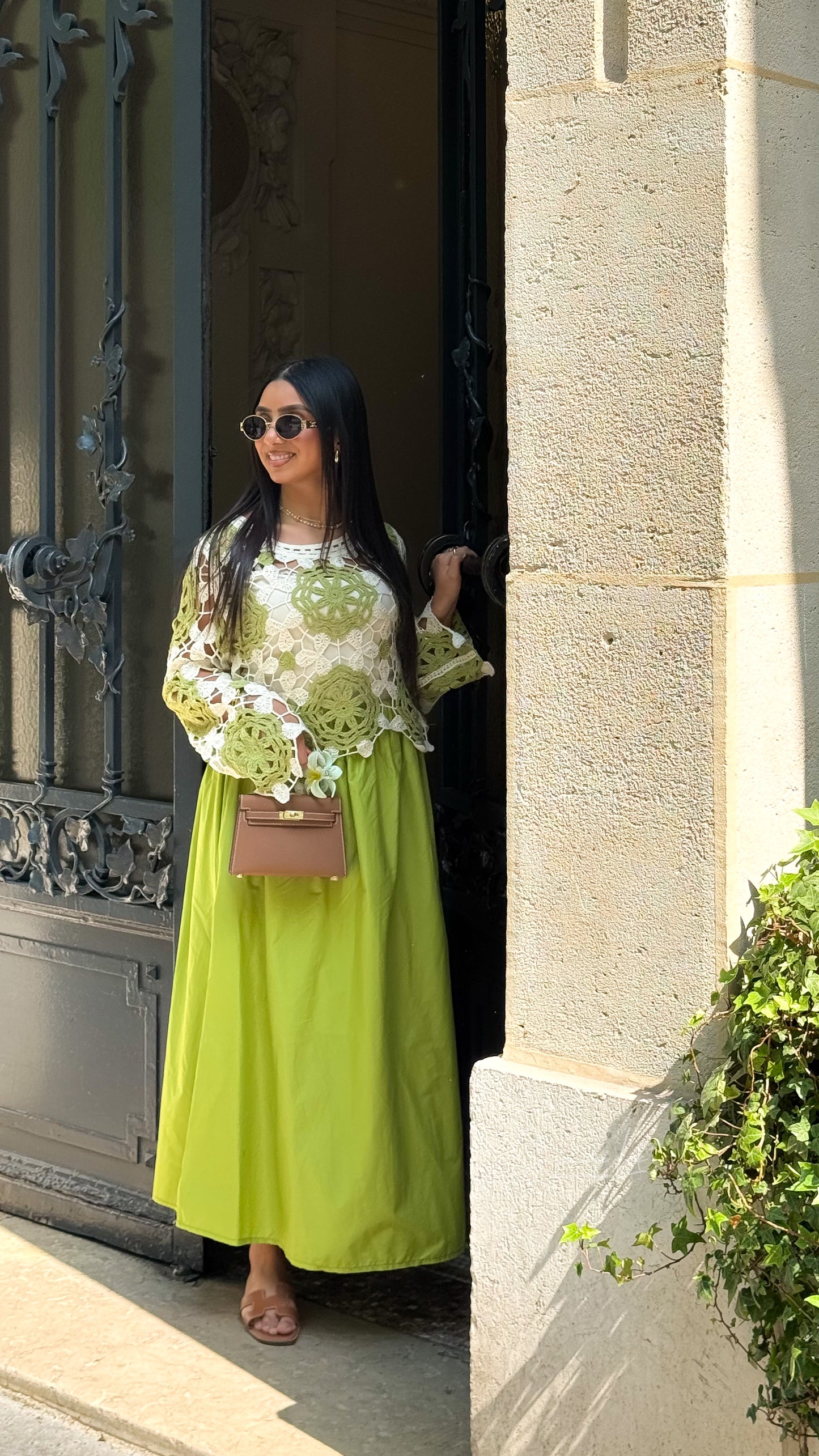 Top crochet Olive