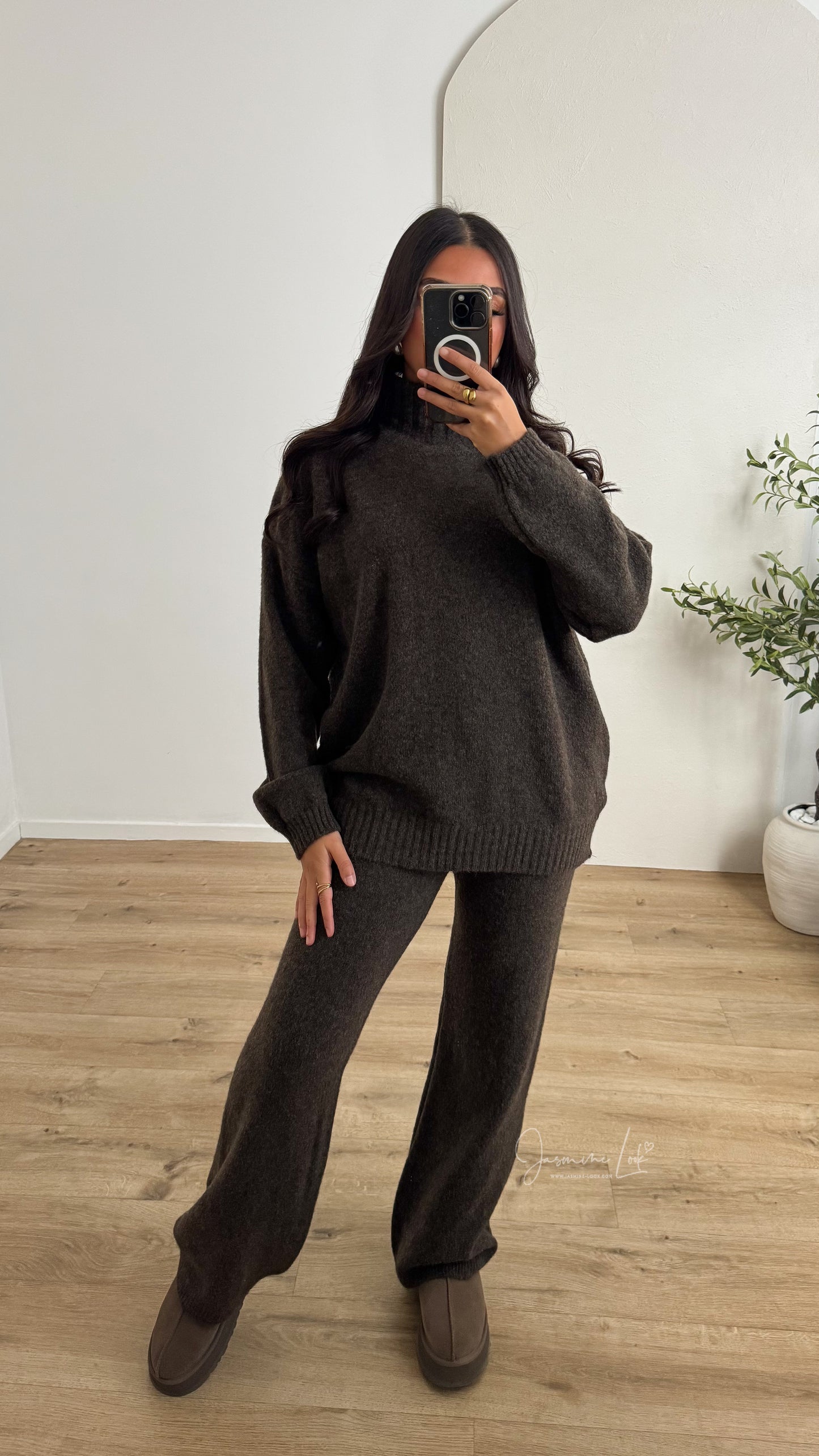 Ensemble Winter Marron chiné