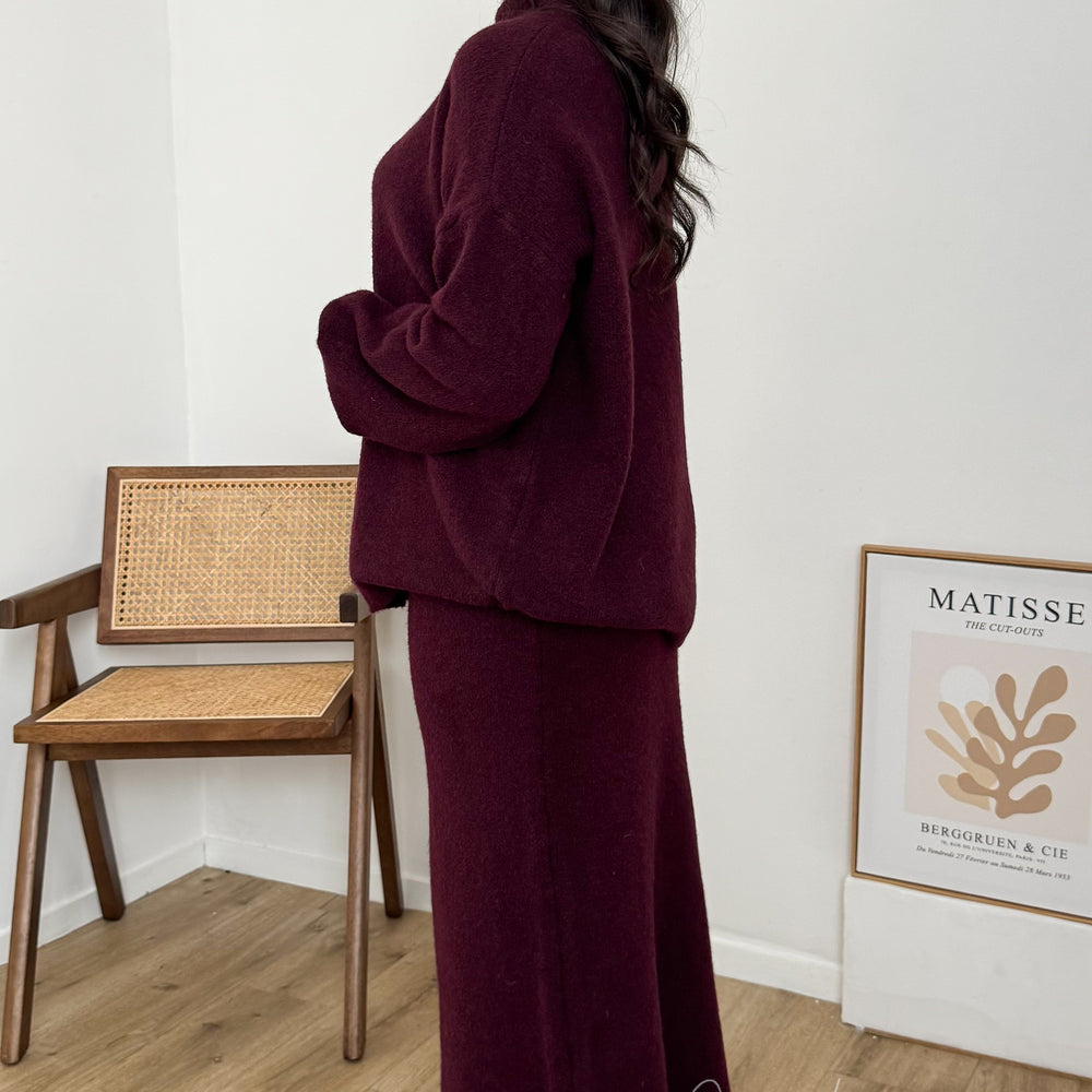 Ensemble jupe Lily Burgundy