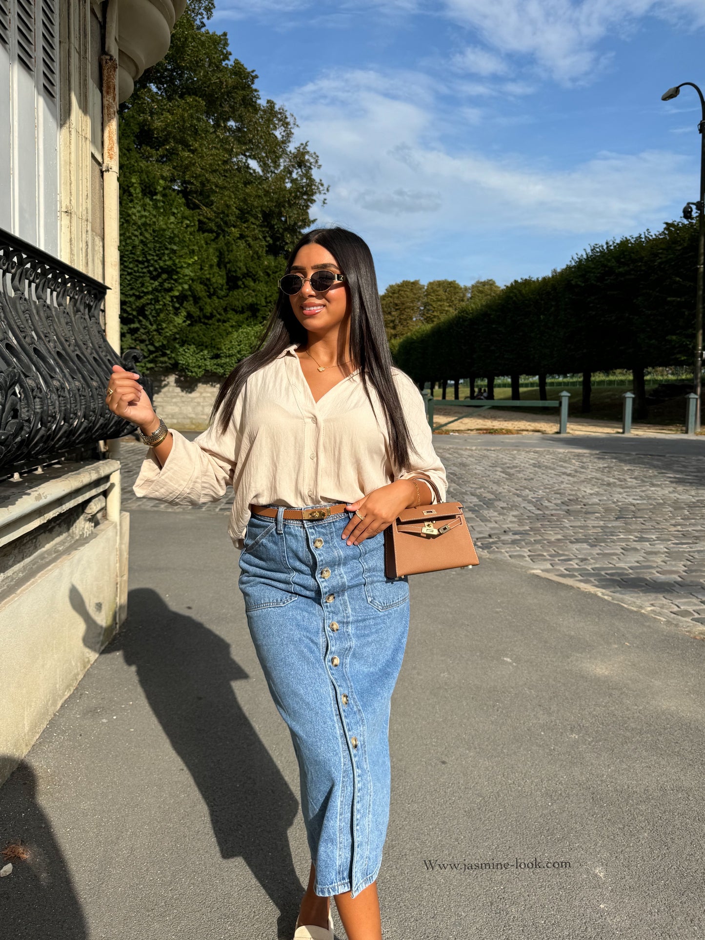 Lina beige blouse