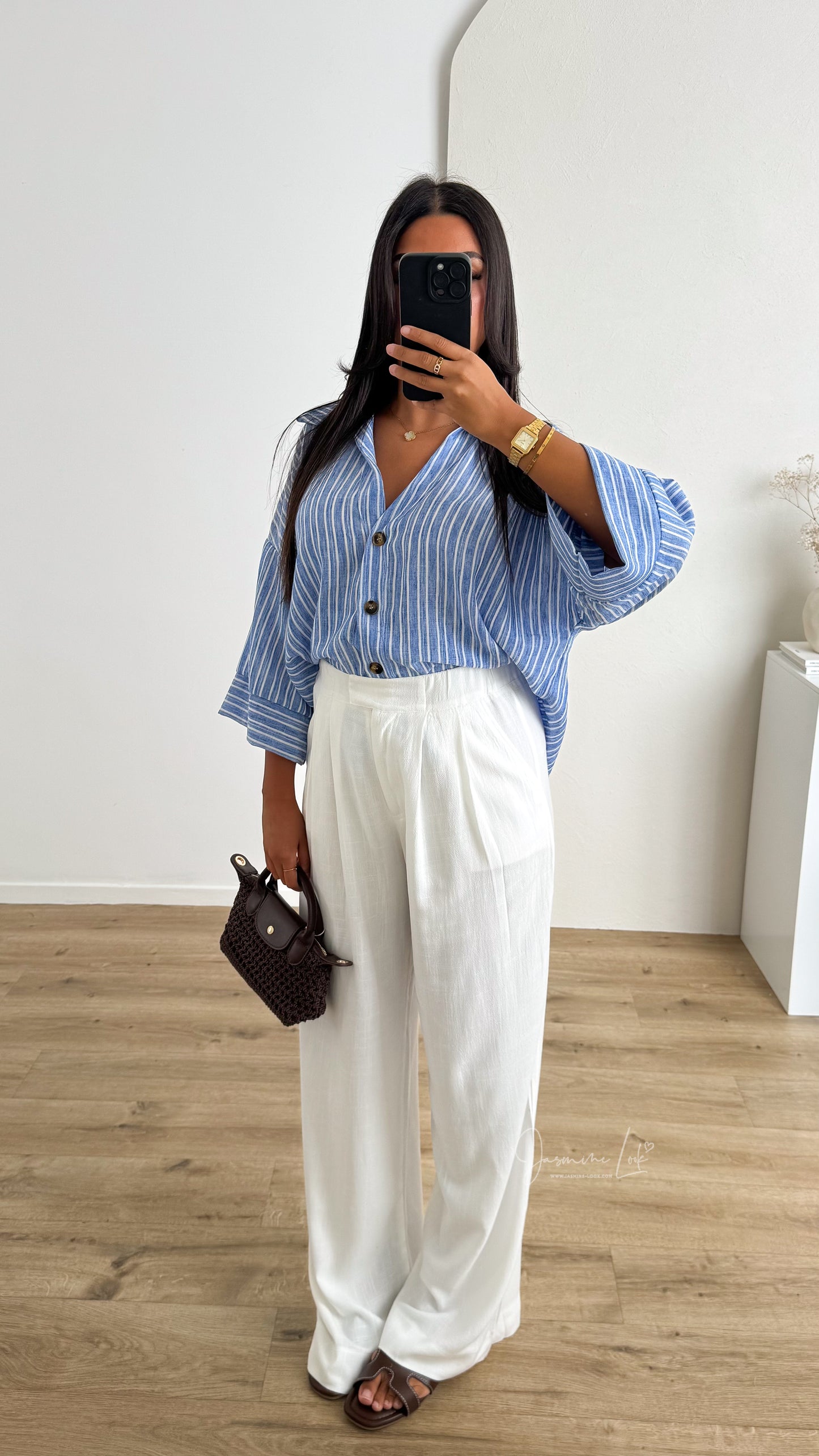 Chemise Rayé Mona | Bleu