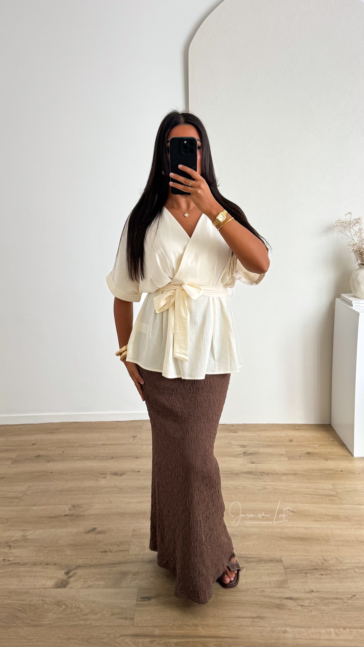 Blouse à nouer | Crème