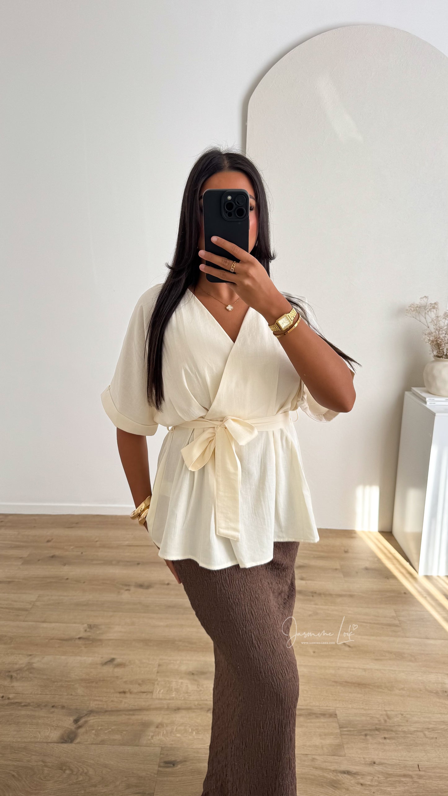 Blouse à nouer | Crème