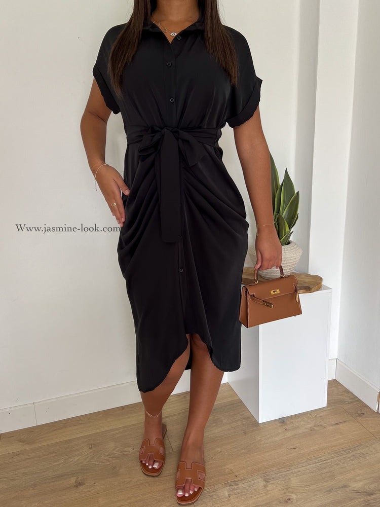 Robe drapé Black