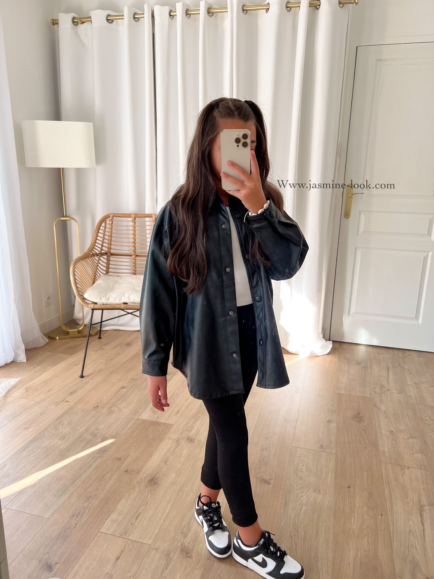 Kids Faux Leather Overshirt