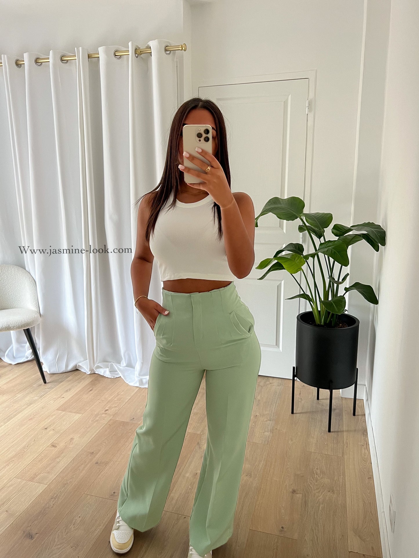 Mina pastel green pants