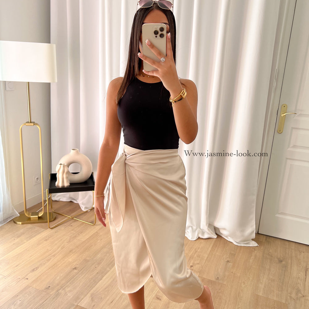 Jupe paréo Beige