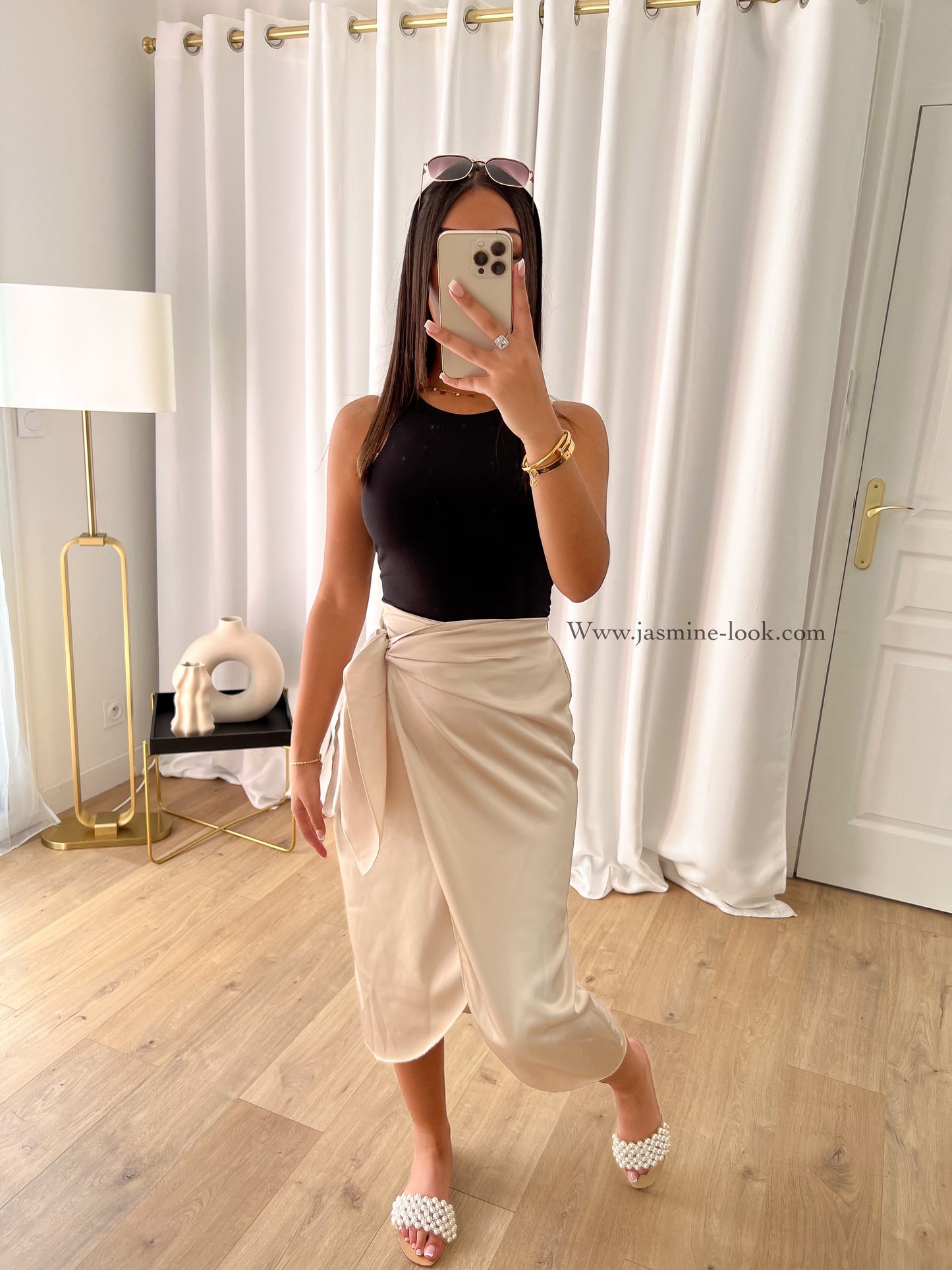 Beige pareo skirt