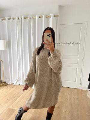 Robe pull Cocoon taupe