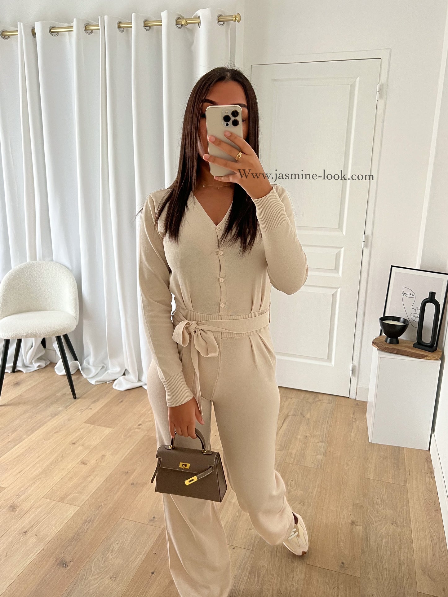 Mailys beige jumpsuit