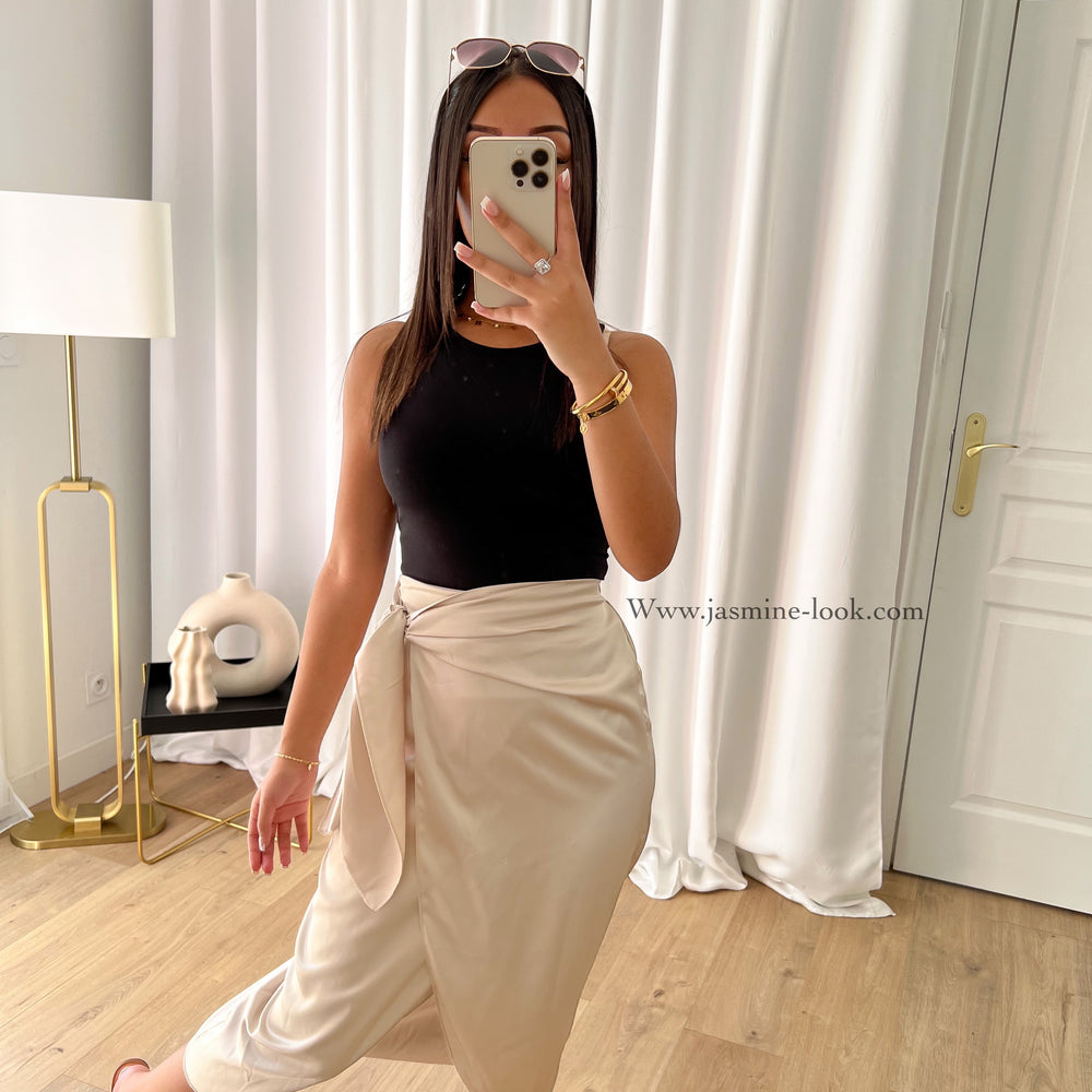Jupe paréo Beige