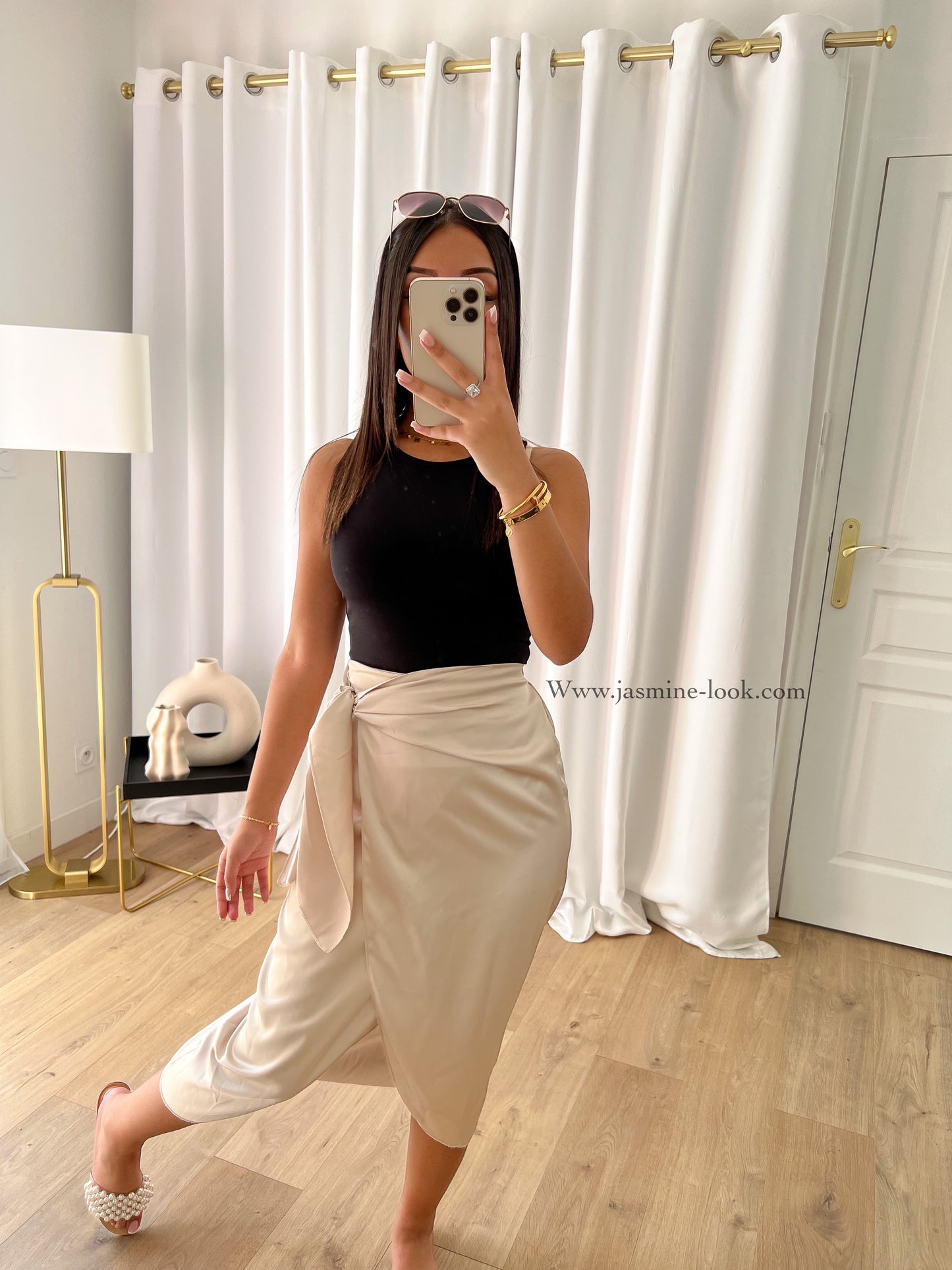 Beige pareo skirt