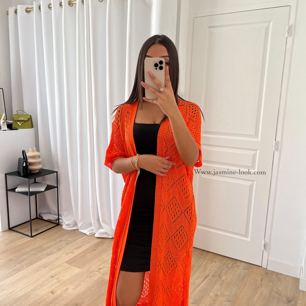 Gilet boho orange