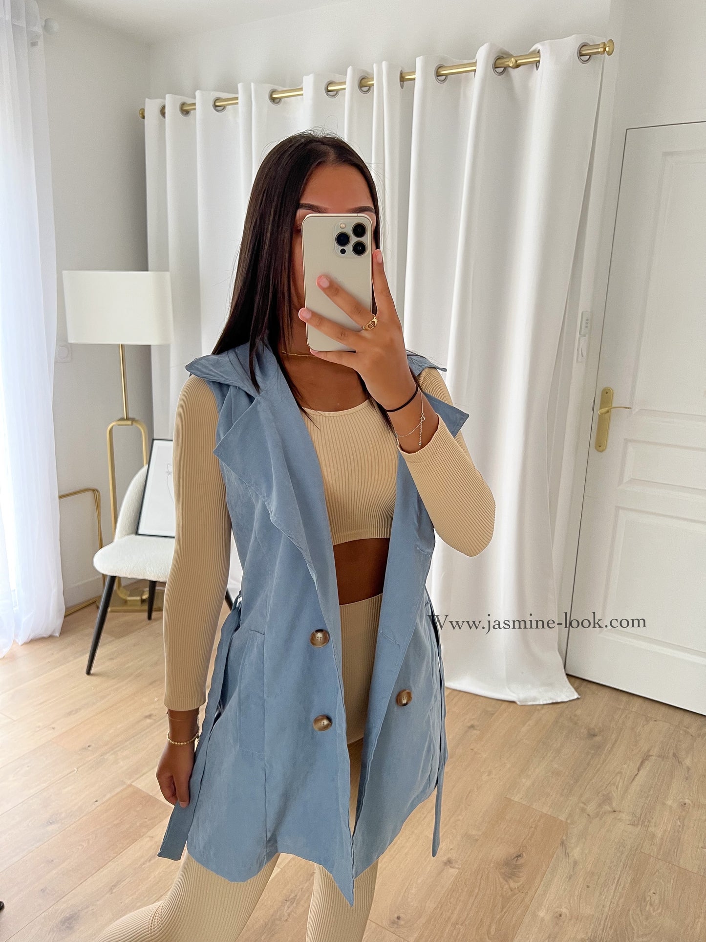 Lya Blue Trench Coat