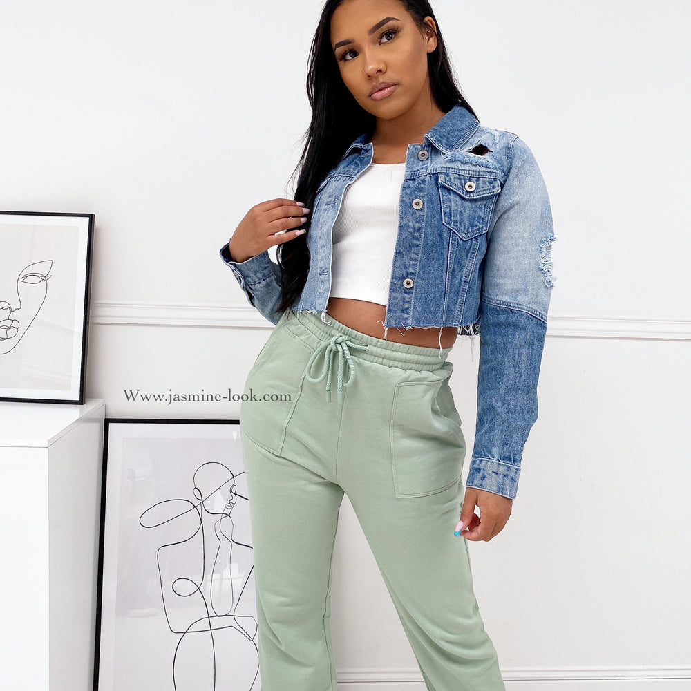 Patch denim jacket