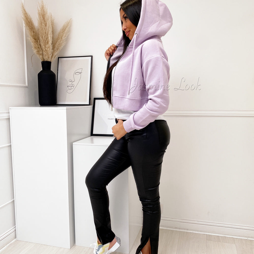 Veste crop Lilas