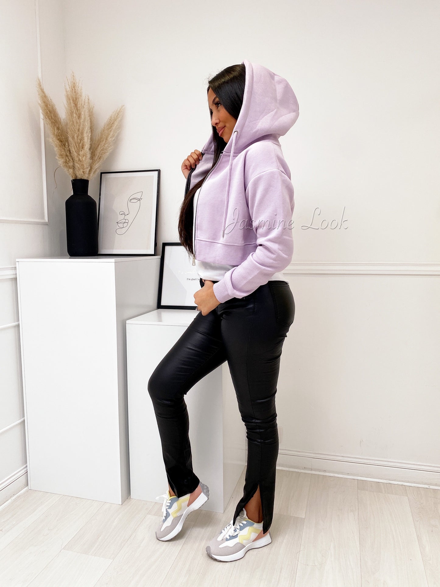 Lilac crop jacket