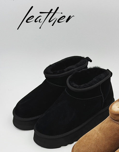 Bottes plateforme Mini en Daim