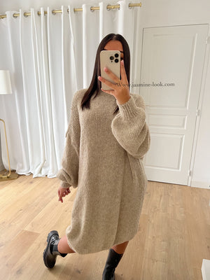 Robe pull Cocoon taupe