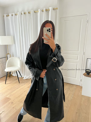 Trench Simili Black