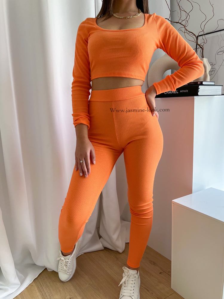 Ensemble legging orange