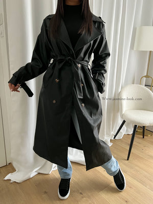 Trench Simili Black