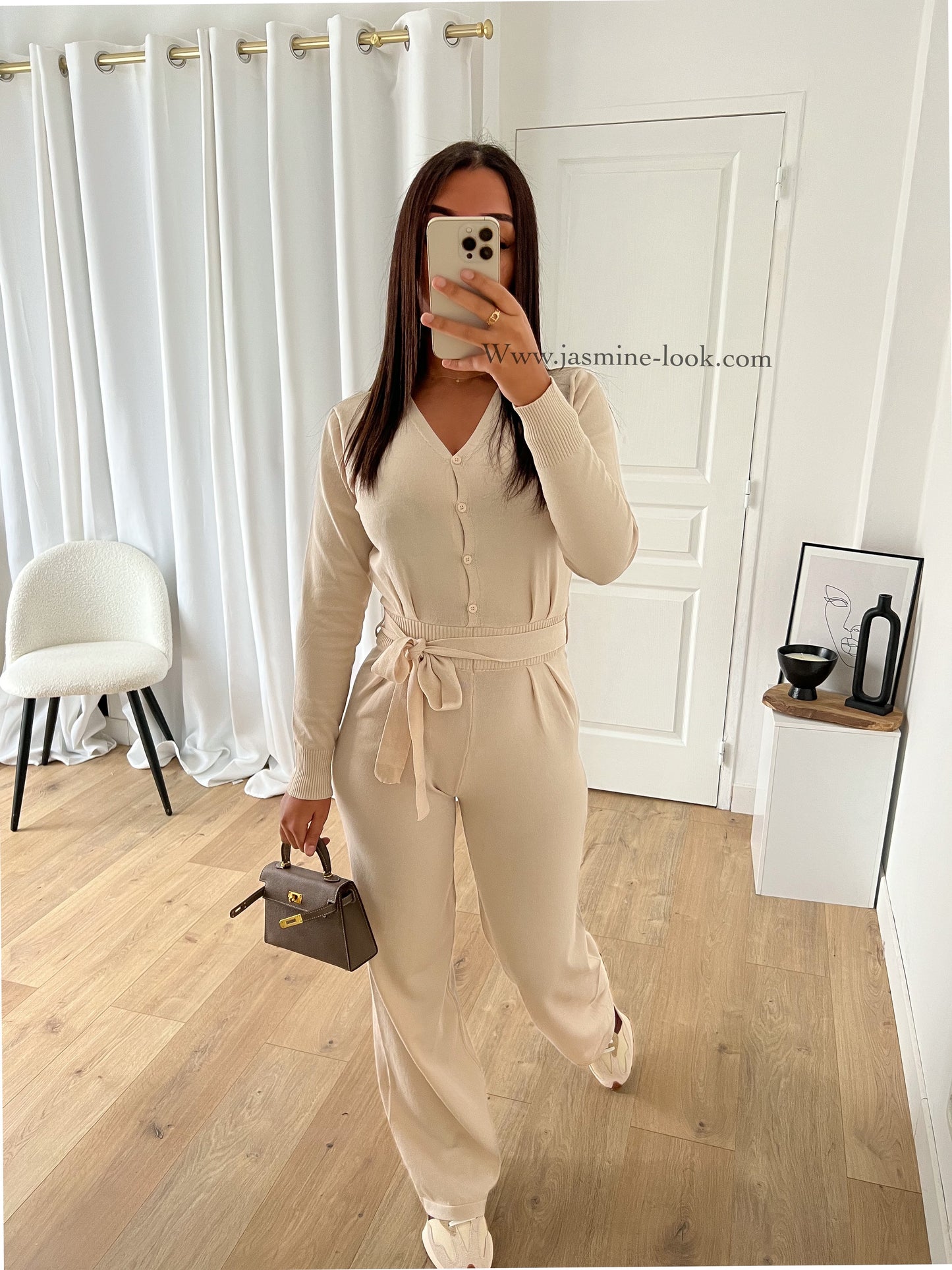 Mailys beige jumpsuit