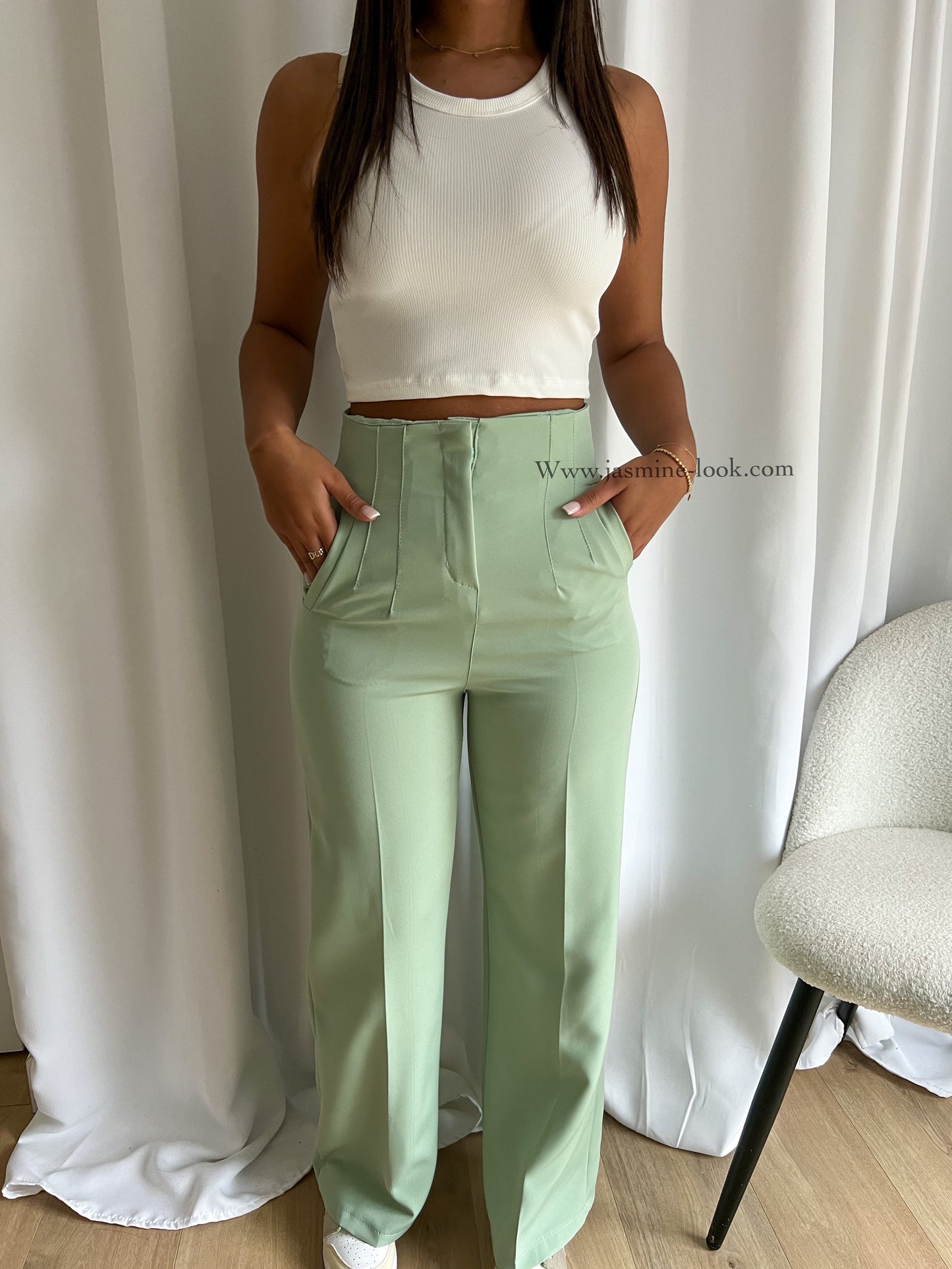 Mina pastel green pants