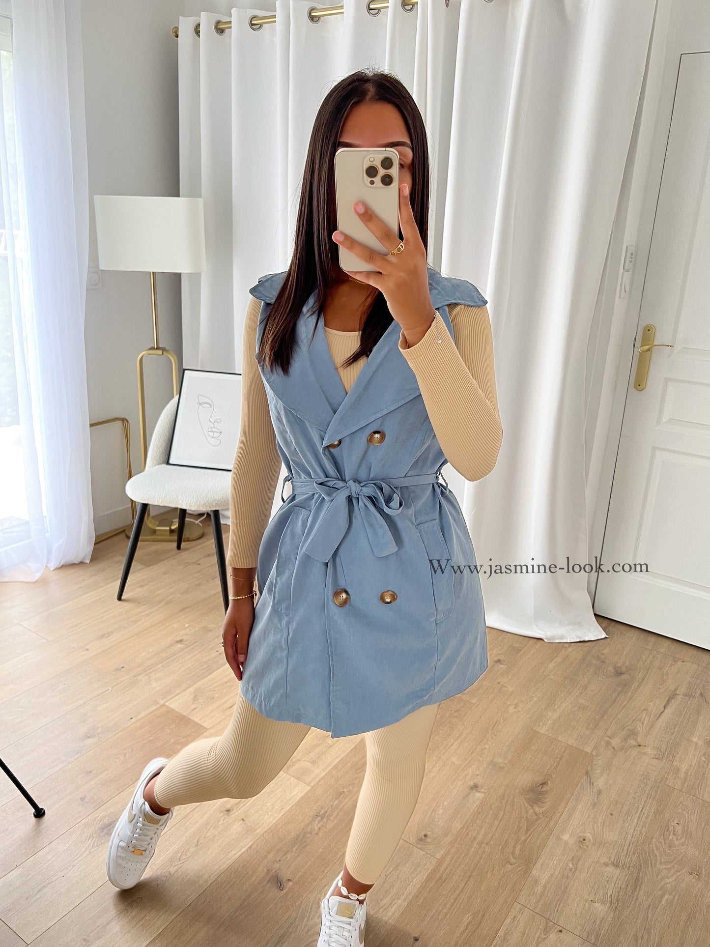 Lya Blue Trench Coat